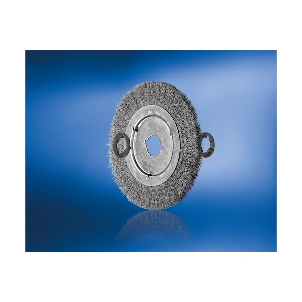 Pferd 12" Crimped Wire Wheel - Narrow Face - .012 CS Wire, 1-1/4" Keyed A.H. - 80283