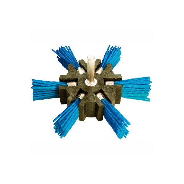 Century Drill & Tool Century Drill 77343 Flap Brush 4" Dia. 1/4" Shank Size Nylon - 77343