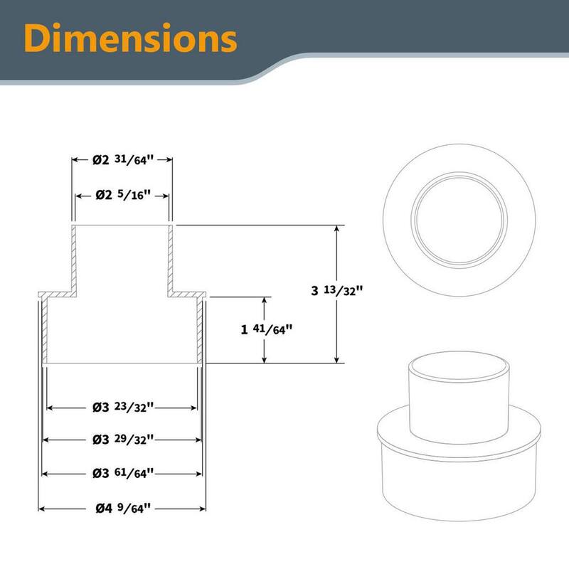 Reductor de manguera de 4 a 2-1/2 pulgadas para sistemas de recolección de polvo - 70104