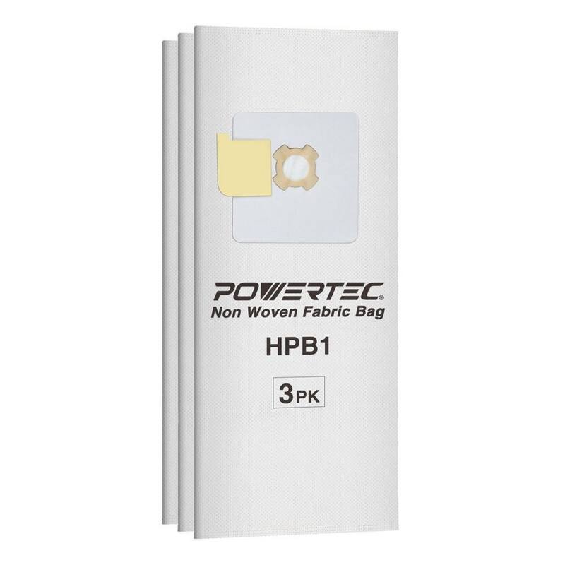 Bolsa de aspiradora central de tejido sin tejer POWERTEC para AstroVac, Valet y VacuMaid HPB1, HPB1PK, Bolsa de filtro de repuesto, Bolsas de polvo (paquete de 3) - 75044