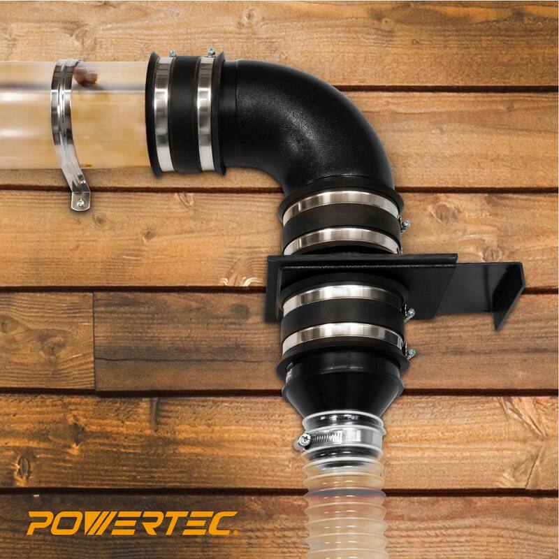 Compuerta de Expulsión POWERTEC de 4 pulgadas para Conexiones de Recolector de Polvo/Aspiradora (paquete de 4) - 70108-P4
