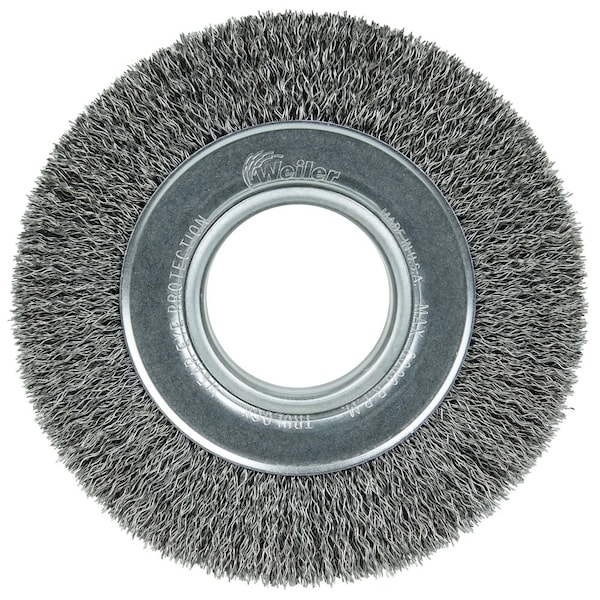 Weiler 6" Wide Face Crimped Wire Wheel .0118" Steel Fill 2" Arbor Hole - 3060