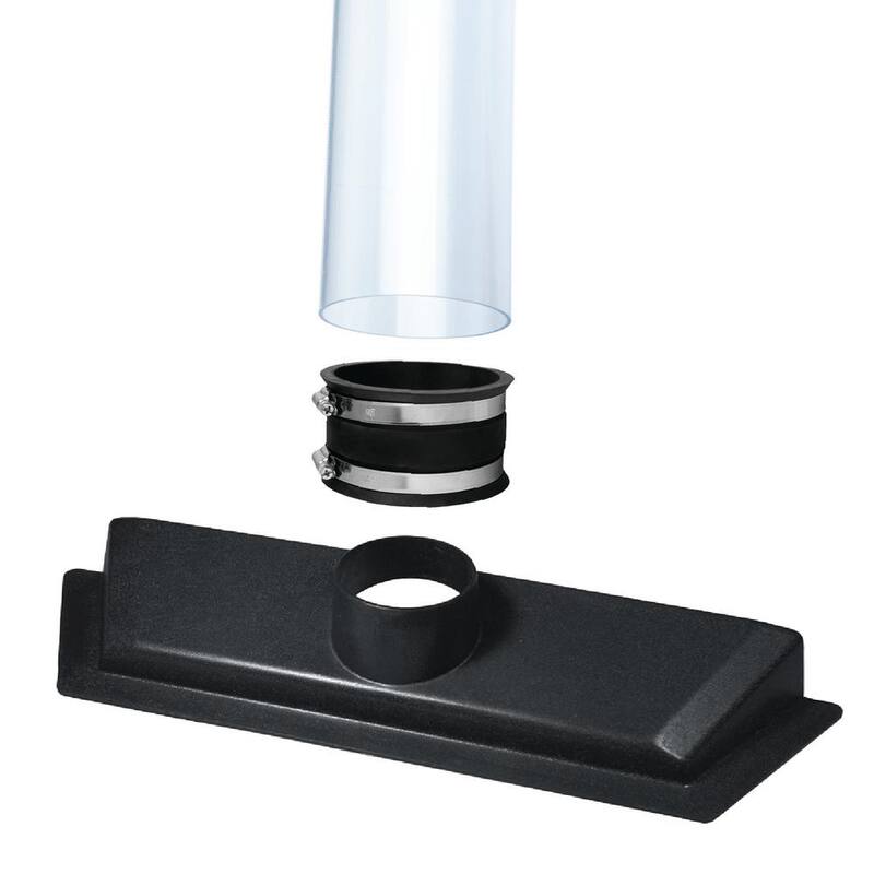 Tubo de PVC transparente de 4 pulgadas x 36 pulgadas de largo con manguito flexible de control de polvo de 4 pulgadas y escoba de colección de polvo - 70427N