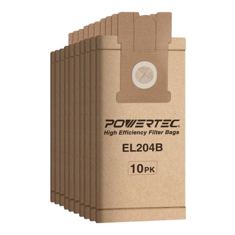 Bolsas para aspiradora para tienda POWERTEC para Electrolux EL204B, Bolsa de filtro de reemplazo para EL5010 Aptitude, aspiradora vertical (paquete de 10) - 75056