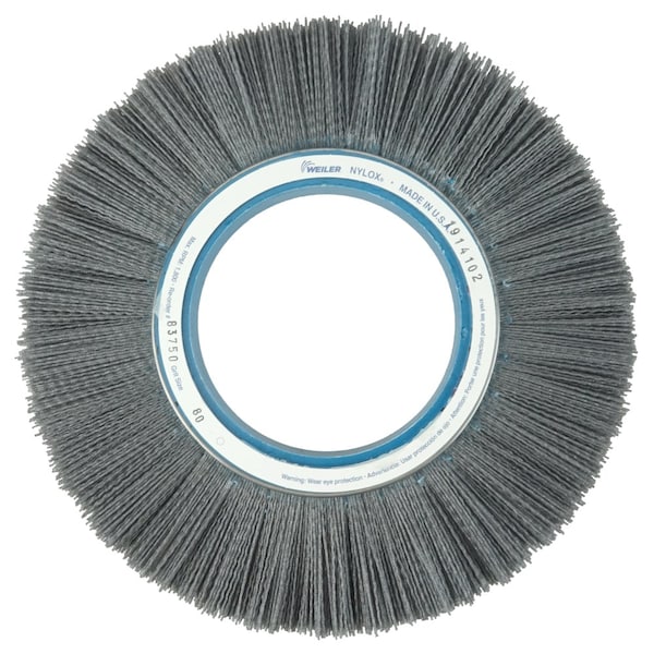 Weiler 12" Crimped Filament Nylox Wheel, .040/80SC Fill, 5-1/4" Arbor Hole - 83750