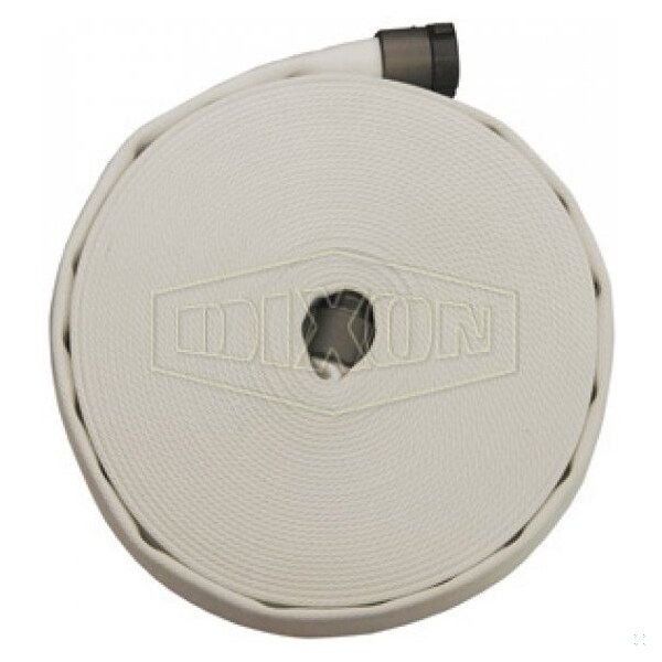 Dixon Single Jacket Fire Hose, 1-1/2 in, NST NH, 50 ft L, 135 psi Working, Polyester, Domestic - A315-50PBF