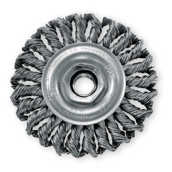 Weiler Twist Wire Wheel Wire Brush, Threaded Arbor - 94251