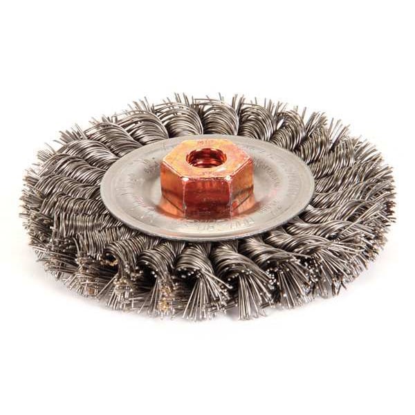 Weiler Twist Wire Wheel Wire Brush, Threaded Arbor - 94251