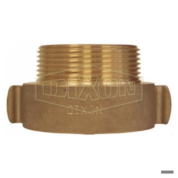 Dixon Rocker Lug Hydrant Adapter, 1-1/2 in Nominal, Female NH NST x Male NH NST End Style, Brass, Domestic - RHA1515F
