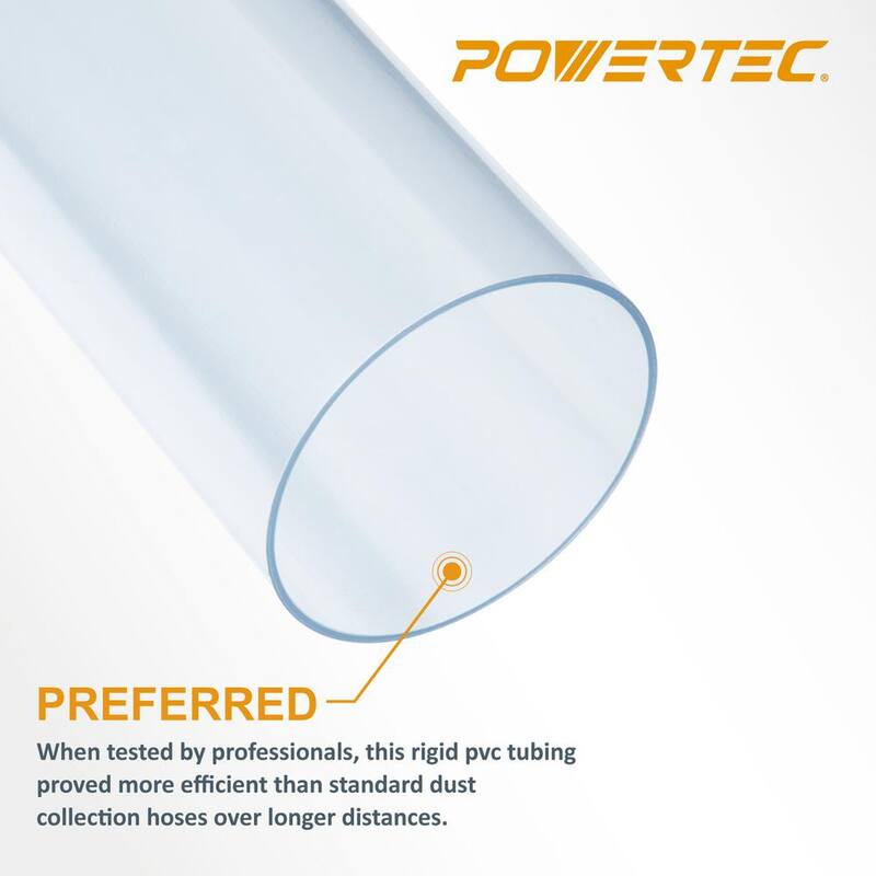 Reductor de manguera de 6 pulgadas a 4 pulgadas con mangas flexibles para control de polvo y tubo de PVC transparente de 6 pulgadas x 36 pulgadas para sistemas de recolección de polvo - 70413N