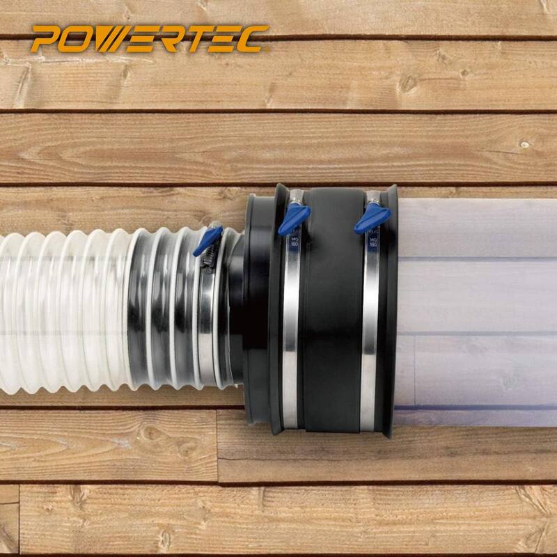 Reductor de manguera de 6 pulgadas a 4 pulgadas con mangas flexibles para control de polvo y tubo de PVC transparente de 6 pulgadas x 36 pulgadas para sistemas de recolección de polvo - 70413N