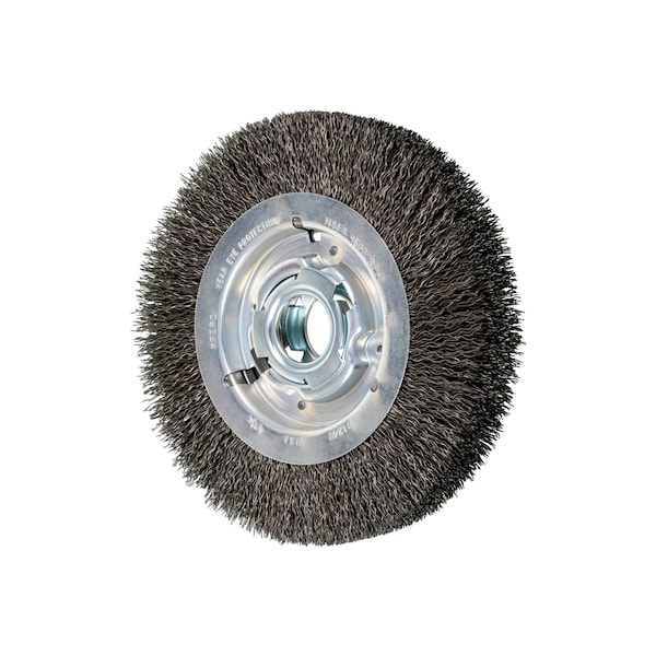 Pferd 8" Crimped Wire Wheel - Wide Face - .020 CS Wire, 2" Keyed A.H. - 81249