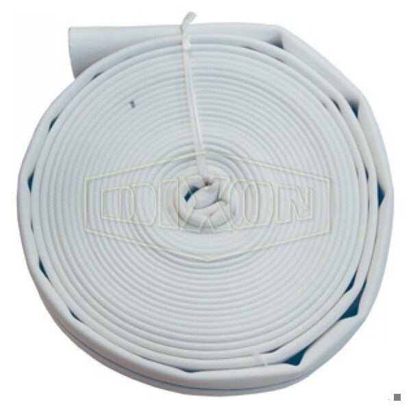 Dixon Single Jacket Uncoupled Fire Hose, 1 in, 100 ft L, 225 psi Working, Domestic - A510-100UC