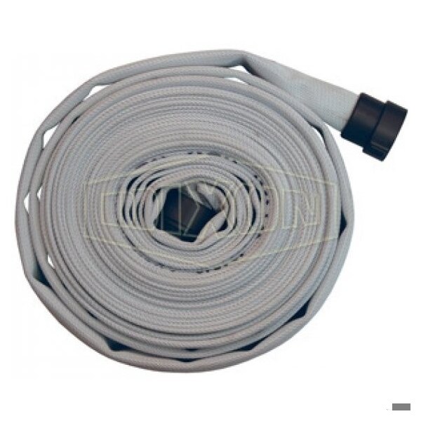 Dixon Coiled Single Jacket Rack Hose, 1-1/2 in, NST NH, 100 ft L, 225 psi Working, Aluminum - R515100RAF