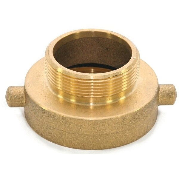 Abbott Rubber ABBOTT RUBBER JBHA-075 Hydrant Adapter, 2-1/2 x 3/4 in NST x GHT, Brass - JBHA-075