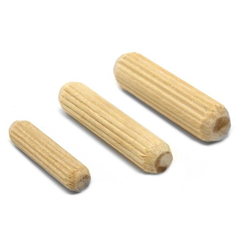Balde de variedad de pasadores cilíndricos estriados WEN con pasadores de 1/4, 5/16 y 3/8 pulgadas para carpintería (400 piezas) - JN400D