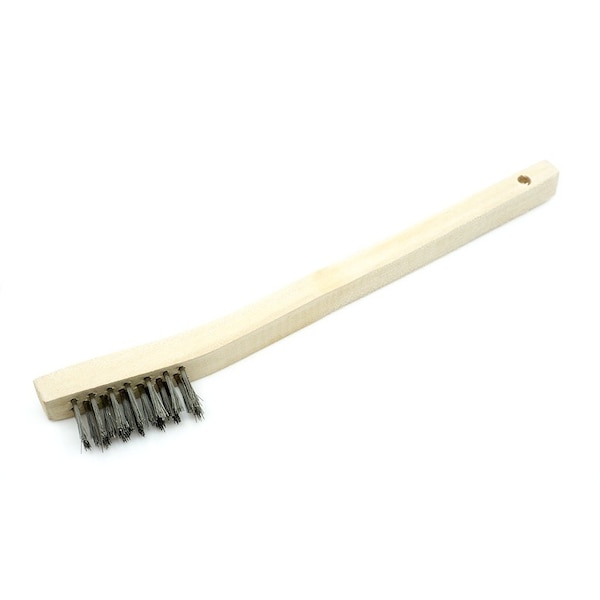 Continental Abrasives 3x7 Wood Handle Brass Scratch Brush - W8-0308