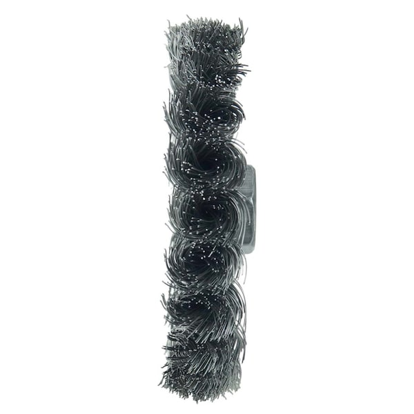 Weiler Standard Twist Knot Wire Wheel 4", .014" Steel Fill, 5/8"-11 UNC Nut - 13106
