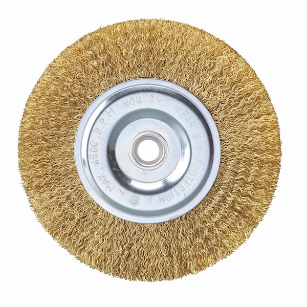 Norton Abrasives Norton Clipper 6 in. Coarse Crimped Wire Wheel Brush Brass 4500 rpm 1 pc - 70184609161