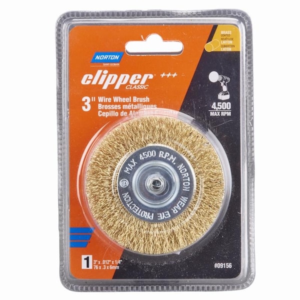 Norton Abrasives Norton Clipper 3 in. Coarse Crimped Wire Wheel Brass 4500 rpm 1 pc - 70184609156