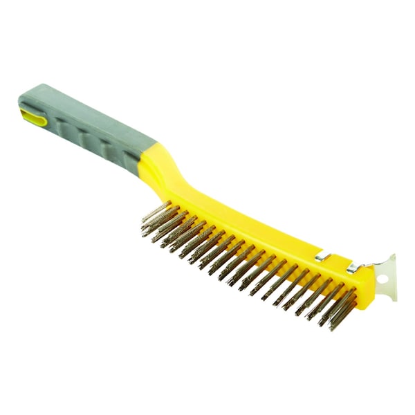Allway Allway 1 in. W X 13.5 in. L Stainless Steel Wire Brush with Scraper - SB319/SS