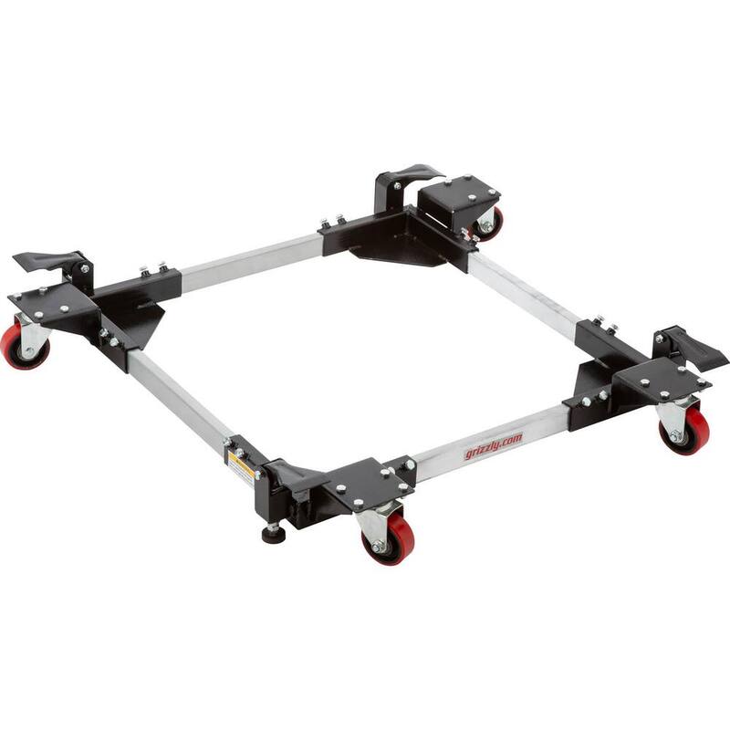 Base móvil resistente con ruedas giratorias para Grizzly Industrial Bear Crawl - T31566