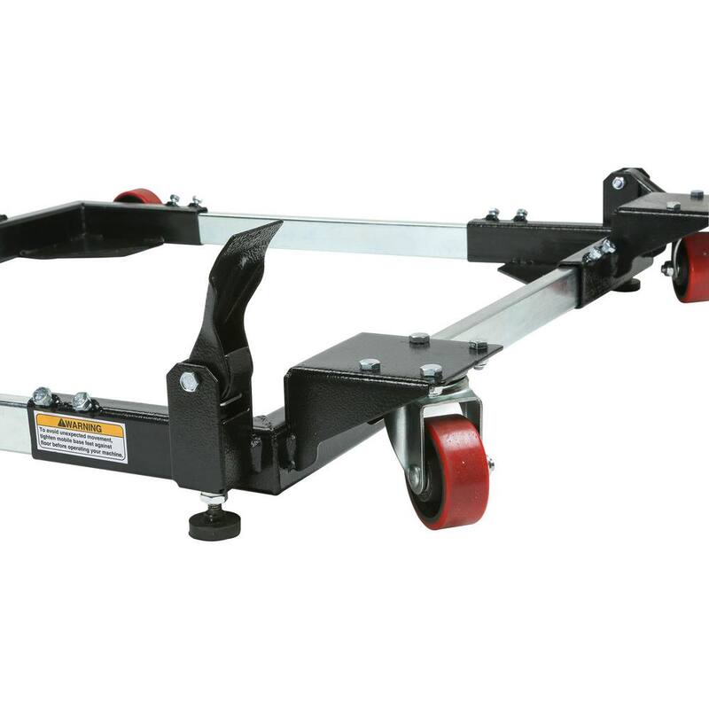 Base móvil rodante Grizzly Industrial Bear Crawl Heavy-Duty de 19 pulgadas x 21 pulgadas a 29-1/2 pulgadas x 29-1/2 pulgadas - T28000