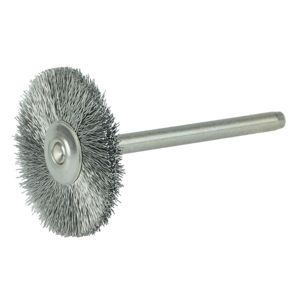Weiler 1" Miniature Wire Wheel .003" Stainless Steel Fill 1/8" Stem - 26014