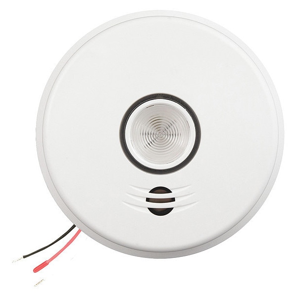 Kidde Smoke Alarm, 85 dB @ 10 ft, 120V AC, 3V Lithium, Photoelectric Battery Backup: Yes - P4010LACS-W