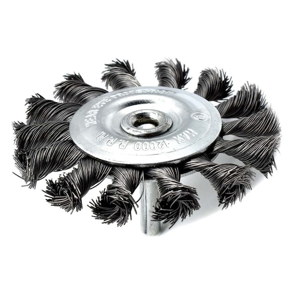 Superior Steel 3" Wire Wheel 1/4" Shank - Knotted Wire 20,000 RPM - S1867