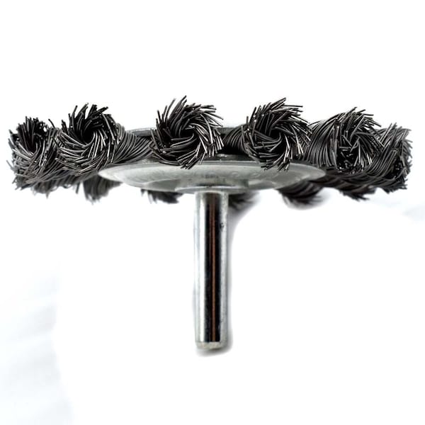 Superior Steel 3" Wire Wheel 1/4" Shank - Knotted Wire 20,000 RPM - S1867
