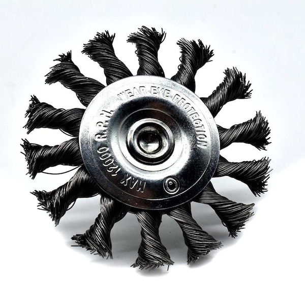 Superior Steel 3" Wire Wheel 1/4" Shank - Knotted Wire 20,000 RPM - S1867