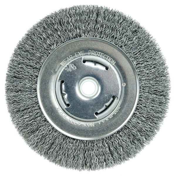 Weiler 6" Bench Grinder Wheel Wide Face .014" Steel Fill 5/8"-1/2" Arbor Hole - 6645