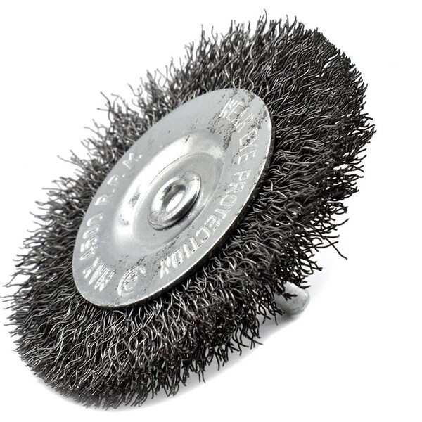 Superior Steel 2" Wire Wheel 1/4" Shank - Coarse Crimped Wire 4500 RPM - S1860