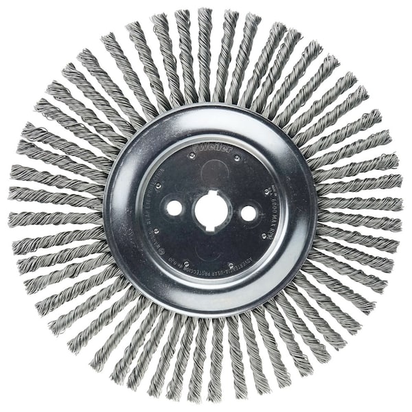 Weiler 12" Cable Twist Knot Wire Wheel, .035" Steel Fill, 1" Arbor Hole - 94026