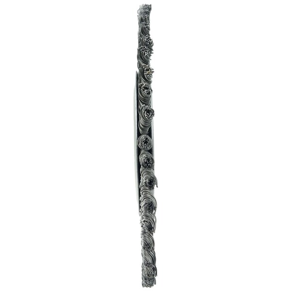 Weiler 12" Cable Twist Knot Wire Wheel, .035" Steel Fill, 1" Arbor Hole - 94026