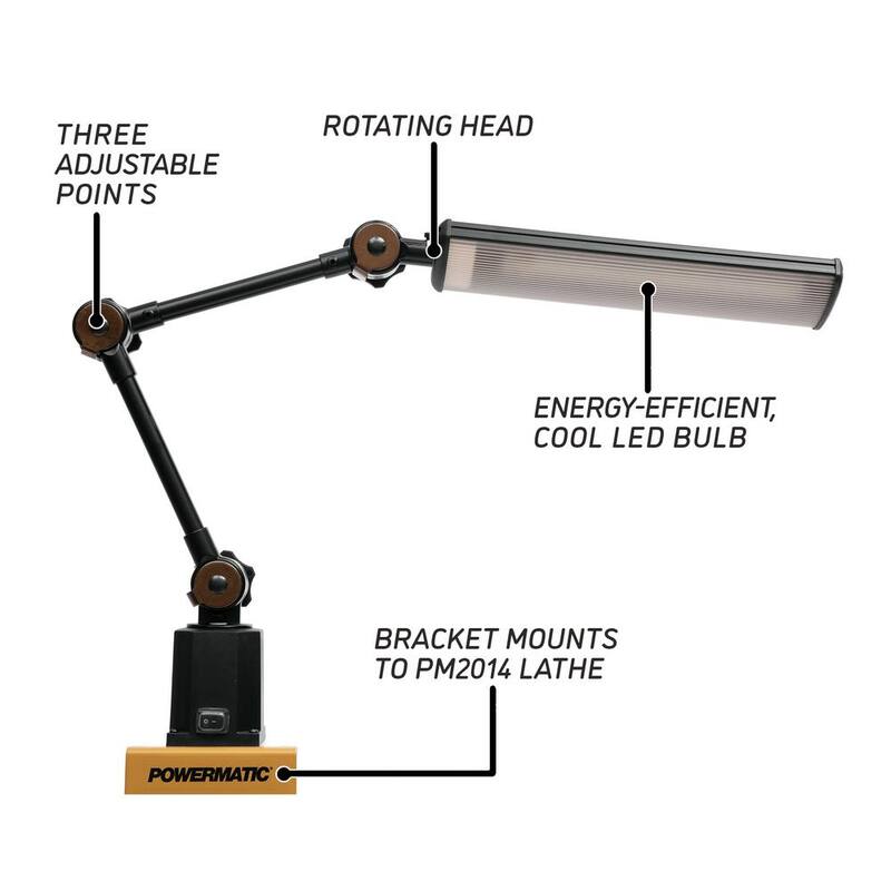 Luz de trabajo para torno de carpintería Powermatic PM2014 - 6294924