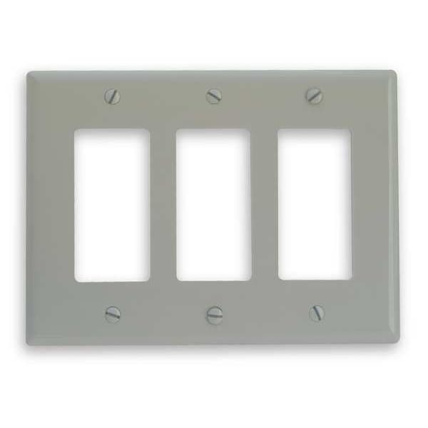 Edwards Signaling Triple Gang Faceplate, H 5 x W 6 3/4 In - FSAT3