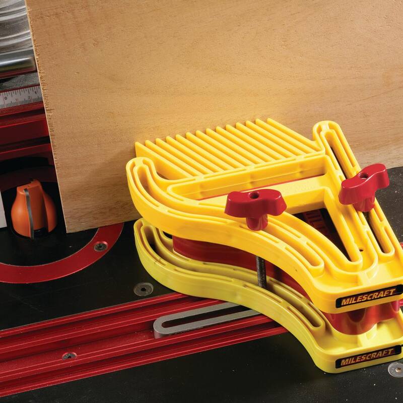 Paquete de seguridad PRO de Milescraft - Bloque de empuje profesional y juego de tablilla para sierras de mesa, mesas de enrutador y sierras de banda - 7367
