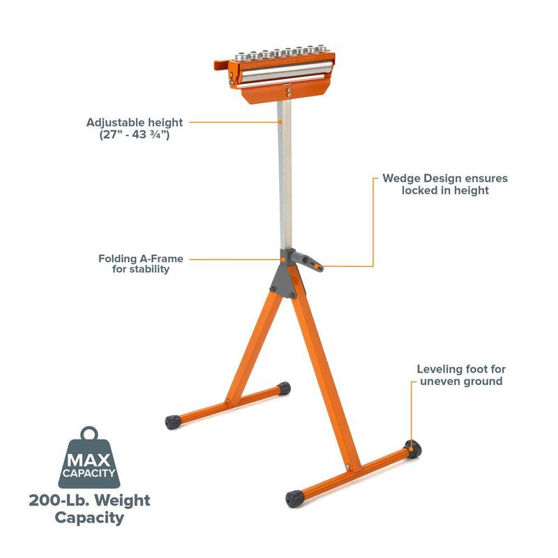 Soporte rodante de pedestal Tri-Función BORA de 27 a 43-3/4 pulgadas (2 piezas) - PM-5093T