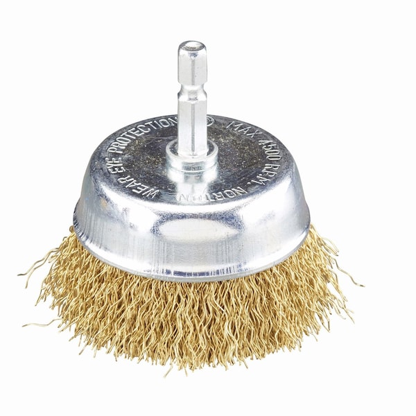 Norton Abrasives Norton Clipper 2 in. Coarse Crimped Wire Wheel Brush Brass 4500 rpm 1 pc - 70184609160