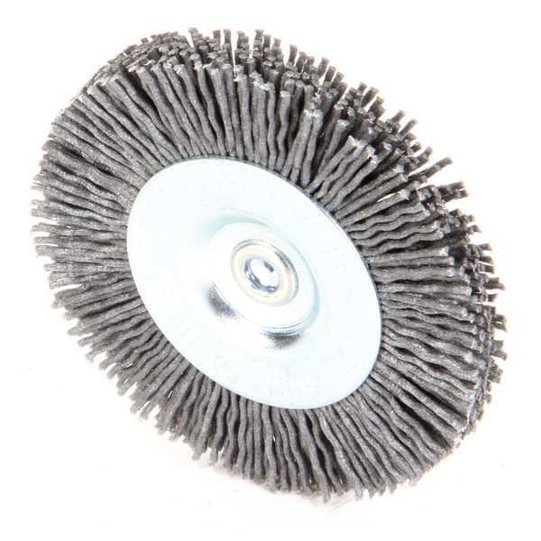 Weiler Wire Wheel Wire Brush, 3", 1/4", 4, 500 RPM - 90434