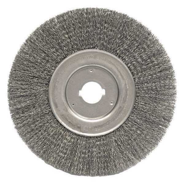 Weiler 10" Narrow Face Crimped Wire Wheel .014" Steel Fill 1-1/4" Arbor Hole - 01259