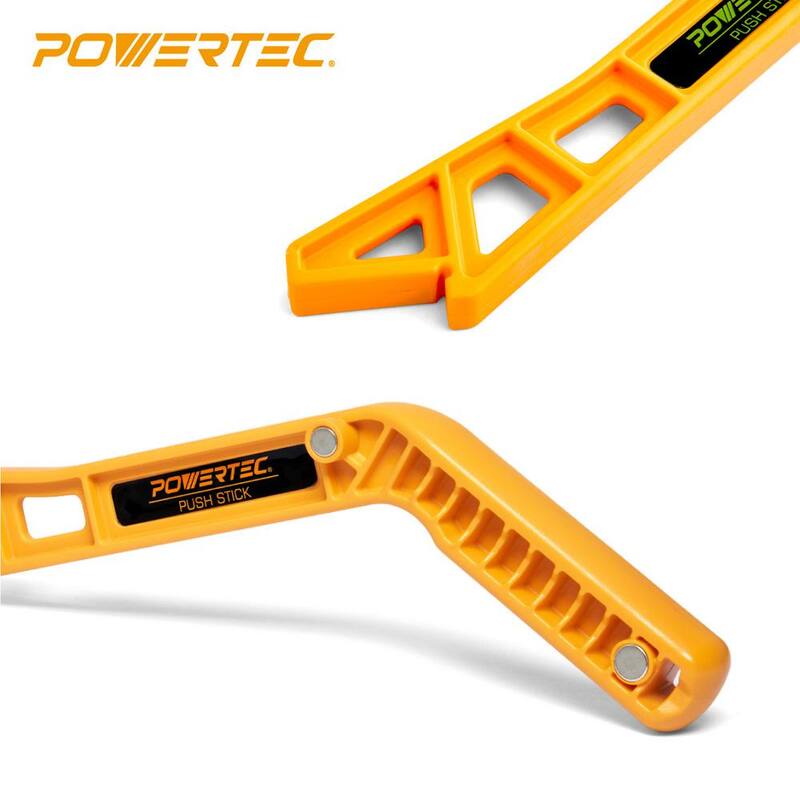 POWERTEC 11.5 pulg. Empuje Magnético Pega Magnets Incorporados en Mango Ergonómico Herramientas de Trabajo en Madera Almacenamiento Eficiente de Espacio (Paquete de 2) - 71337P2