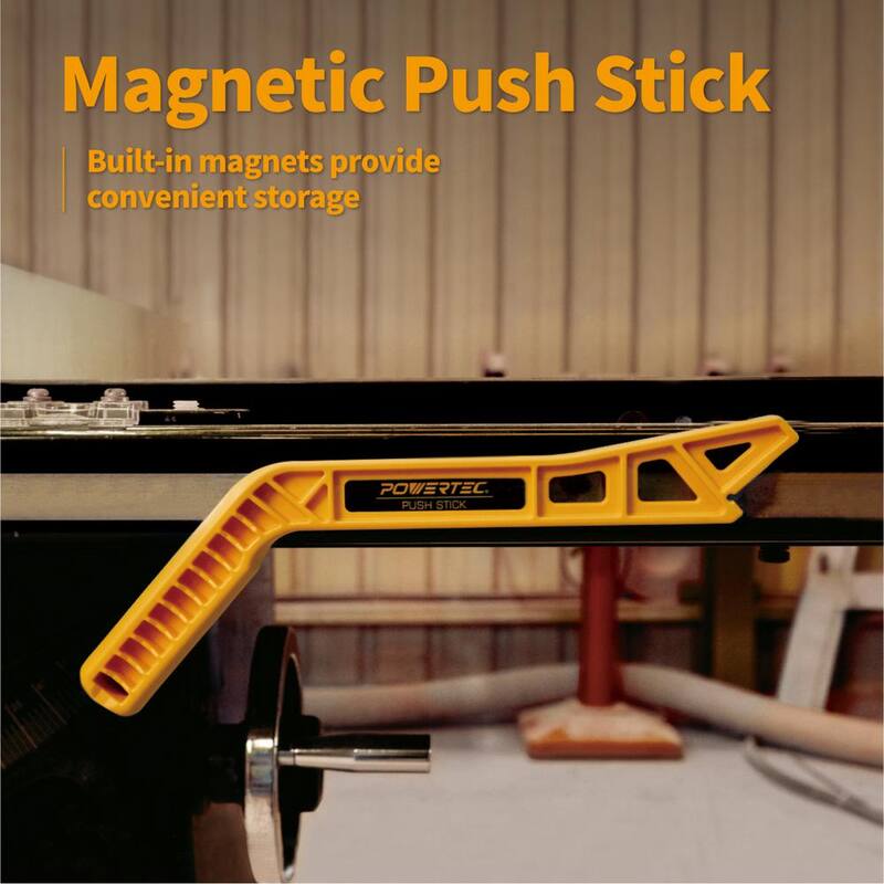 POWERTEC 11.5 pulg. Empuje Magnético Pega Magnets Incorporados en Mango Ergonómico Herramientas de Trabajo en Madera Almacenamiento Eficiente de Espacio (Paquete de 2) - 71337P2