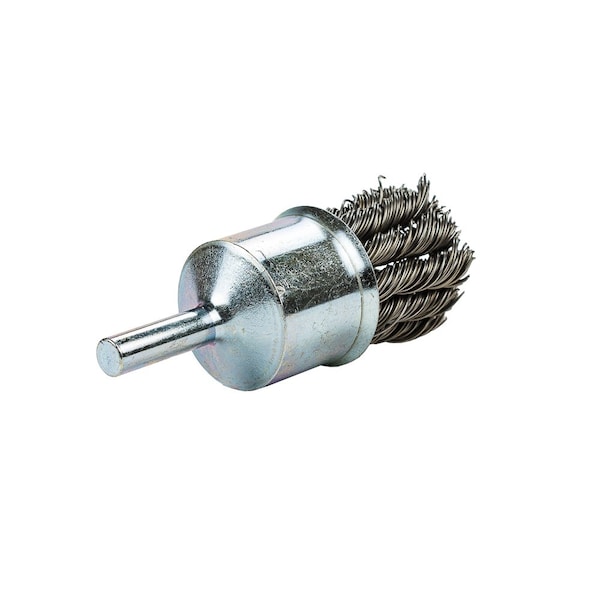 Forney Command PRO End Brush, Knotted, 1 in x .020 in x 1/4 in Shank - 60002