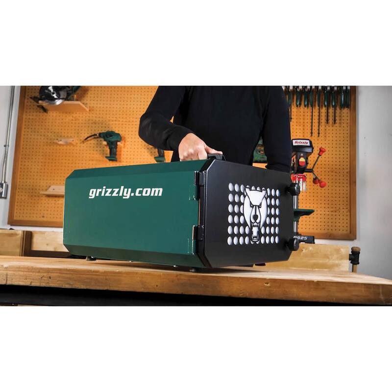 Filtro de aire colgante Grizzly Industrial de 3 velocidades con HEPA - T33150