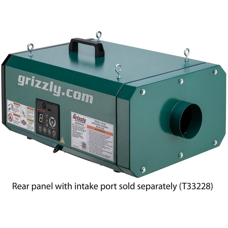 Filtro de aire colgante Grizzly Industrial de 3 velocidades con HEPA - T33150