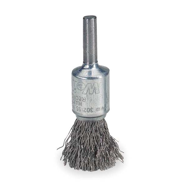 Weiler Crimped Wire End Wire Brush, Carbon Steel - 93452