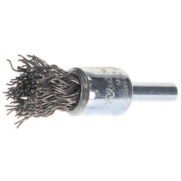 Weiler Crimped Wire End Wire Brush, Carbon Steel - 93452